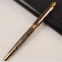 2018 الترويجية تنقش الكلاسيكية نافورة شعبية القلم نقش الفضة / الذهب القلم الصينية للقرطاسية مكتب المدرسة
