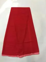 5 metrów / PC Modne Czerwony Velveteen Koronki Materiał Afryki Miękki Aksamitna Koronka Tkanina do ubierania ubrań JV6-7