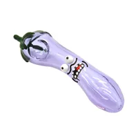 5 INCH Funny Pickle Smoking Glass Pipe Eggplant Cucumber Pepper Blue Heady Tobacco Hand Pipes