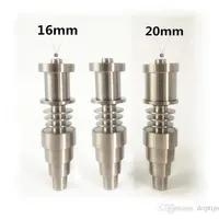 GR2 Titanium Nail 10mm 14mm 18mm 6 IN 1 Adjustable Domeless Enails M & F Joint for 16mm or 20mm Enail Coil Glass Bongs