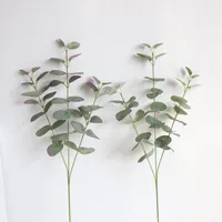2019 Nieuwe kunstmatige zilveren dollar eucalyptus blad voor zijde bloemen huishoudelijke winkelbeen rustieke decoratie klaver plant