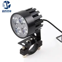 Hzyeyo 2PCS /ロット電動モーターバイクのオートバイ照明12W 4 LED補助ヘッドライトの作業霧の霧スポットの夜の安全ランプユニバーサルL-805
