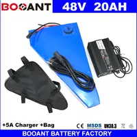 BOOANT 13S 8P E-bike Lithium Battery 48V 20AH 1000W Electric Motorbike Battery +5A Charger EU US free Tax/Duty Free Shipping