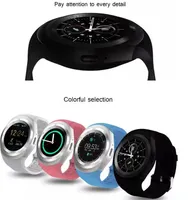 Y1 intelligente orologio rotondo Sharp Supporto Nano SIM con Whatsapp Facebook Affari Smartwatch Messaggio Push per iOS Android Phone Free Shipping