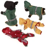 2017 New Pet Dog Regenmäntel Reflektierende Solide Outdoor Kleidung Vier Beine Overall Hund Kleidung Große oder Kleine Pet Günstige Rabatt Regen Abdeckung