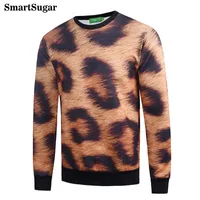 Smartsugar 2017 Новое Прибытие мужские зимние ездые толстовки Pure Leopard зерна 3D печатные кофты с длинным рукавом пуловеры