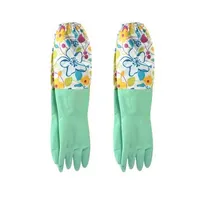 防水家庭用手袋暖かい食器洗い手袋水の塵の停止クリーニングゴム手袋JK0813