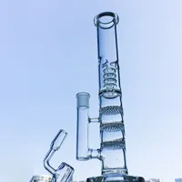 Triple Percolators Hookahs Glass Bong Oil Dab Rigs Water Pipes 18mm Female Joint With Bowl And Ash Catcher