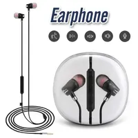 3.5mm aux wried wired para iphone 6 xiaomi a1 fones de ouvido fones de ouvido na orelha com fio com controle de volume do mic com caixa de cristal
