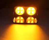 Luz de advertencia estroboscópica de la funda multifunción de alta potencia 8W LED, luces de emergencia, luces de policía, camión de bomberos Luz intermitente, instalar por 3 Suckers