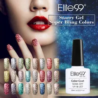 Elite99 10 ml Starry Glitter Lantejoulas Unhas de Gel Polonês UV LEVOU Soak Off Bling Cor Gel Casaco Nail Art UV Gel Lacquer Vanish DIY