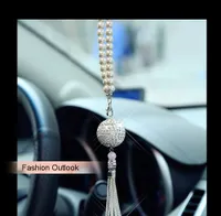 Auto anhänger diamant kristallkugel automobil dekoration charme auto innenrückspiegel suspension hängen ornament geschenke