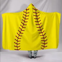Kids Honkbal Hoodie Dekens Groothandel Blanks 60 * 45 inch Softball Covers Football Team Gift Deken DOM1080