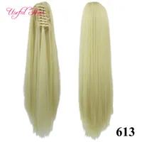 OMBRE valentines gift ponytail claw clip hair extension Synthetic Hair Extensions Pony Tail 24&#039;&#039; Straight Synthetic Clip In Hair ExtensioN