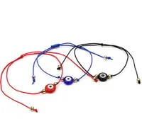 20pcs / lot chaîne chanceux mauvais œil chanceux rouge cordon réglable bracelet bricolage bijoux