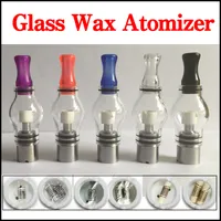 Lamp Style Glass Globe Wax Verstuivering Single Dual Ceramic Quartz Cotton Coils Dry Herb Vaporizer Pen Dome Atomizer voor EGO T EVOD-batterij