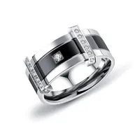 Homens anel de dedo de aço inoxidável anéis de moda jóias mens alme hop hop rock festa anel baga homme