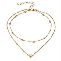 RSCVONM Marke Stella Doppelhorn Anhänger Herz Halskette Gold Dot Luna Halskette Frauen Phasen Herz Halskette Drop Shipping