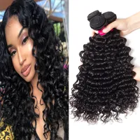 9a brasilianska mänskliga hårbuntar Kroppsvåg Straight Loose Wave Kinky Curly Deep Wave 100% Brazilian Peruvian Malaysian Indian Mongolian Hair