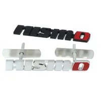 Chrome Nismo Auto Car Stickers Front Grille Badge Emblem Bil Styling för Nissan Tiida Teana Skyline Juke X-Trail Almera Qashqai