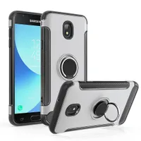 Dla Samsung Galaxy J7 Dopasowanie J3 Osiągnięcie Boost J3 Star Hybrid Armor Case 360 ​​Stope Stent Obracanie Car Phone Case Holder Pokrywa magnetyczna