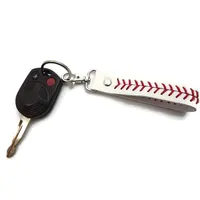 Baseball Softball Keychain 2018 PU Leather Keychain Softball Baseball Stitches Keychain For Men Women Bag Pendant Key Ring