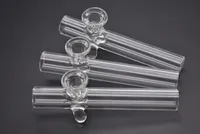Clear Steamrollers Glass Hand Tobacco Pipes Hand Torka örtrör Lab Lab Rökning Tobaksrör med filterskål Hög kvalitet