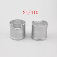 Hochwertiger silberner Scheibenverschluss mit Aluminiumkragen 24/410, Aluminiumshampooverschluss, Kunststoffverschluss, Druckverschluss