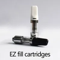 EZ fill vape Cartridge Ceramic Coil 11mm Diameter 0.5ml Top Refilling Disposable Tank with Adjustable Top Airflow vs Liberty V9 0266212-1