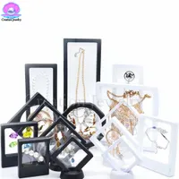 Groothandel hoogwaardige stand 3d drijvende frame display houder doos met stands voor uitdaging munten, medaillons, sieraden