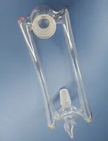 Nowy szklany konwerter adapter podwójne ramię rozwijane męskie kobiety 14mm lub 18mm z 2 otworami Design Design Double Drop Down for Glass Bong