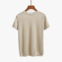 Estate T Shirt T-shirt Top Top Tees Manica corta Solid Donne O-Neck T -Shirts Fashion Slim Maglieria T-shirt Dropshipping Dropshipping