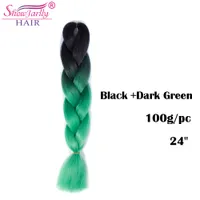2 Tone Jumbo Braid Ombre Flechten Haare X-pression Haarverlängerungen Afro Box Braids Crochet Hair Synthetic Fiber 300g / pack