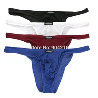 4 unids / lote Moda Sexy Men's Subshorts Meryl Mini Bikinis Skets Ropa interior Pantalones cortos Nuevo Tamaño M L XL # WH34 Envío Gratis