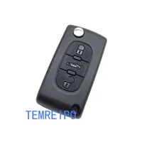 Wymiana skorupy klucza do Peugeot Car 207 307 407 / Citroen 3 Przyciski Flip Remote Key Puste FOB Peugeot / Citroen Remote Key Shell