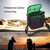 HUWANG Portatile impermeabile resistente ai graffi Materiale di superficie in poliestere Outdoor Sport Sling Shoulder Bag Borsa DSLR Camera Bag