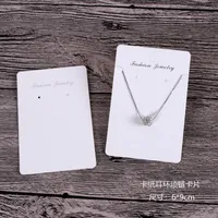New Product 6*9cm/6*8.5cm White Color Earring/Necklace Card Large Stock Displays Packing Cards HangTag Can Custom Logo