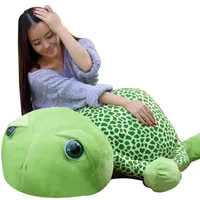 Dorimytrader巨大な素敵な動物の亀のぬいぐるみ巨大な緑のカメぬいぐるみ人形枕クリスマスの赤ちゃんギフト47inch 120cm Dy61336