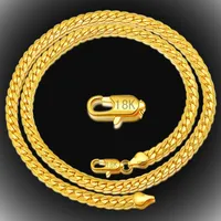 20Inch Schlangenketten Halsketten 18 Karat Gold / 925 Silber Überzogene Halskette Armband 5mm Fashion Fashion Für Männer Damen Schmuck Hohe Qualität