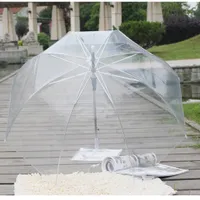 Renk Şeffaf Bırakır Kafes Güneşli Şemsiye Yağmur Şemsiye Şemsiye Kadın Yarı-Otomatik Şemsiye Temizle