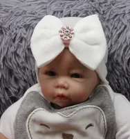 Newborn Hospital Hat Infant Baby Knit Hat Cap with Big Bow Soft Cute Knot Nursery Beanie