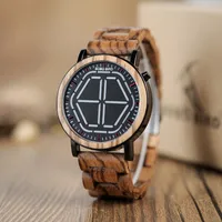 Bobo Bird Nieuwe Collectie Antiek Zebra Hout Digitale Horloges Mannen Designer Drop Shipping Reloj Para Hombres als beste cadeau