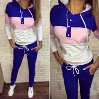 2018 Pink Grey Women Tracksuit Plus Size Pullover Hoodie + Pants Set Outfit Designer Sweatshirt Women Sexy Girls Clothing Jogging Suit