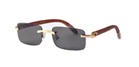 Designer best seller di Buffalo Horn Mens Retro Wood Sunglasses Occhiali da sole e da donna Lens Frameless designer designer Driving Glass