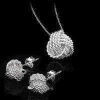 2019 Hot Sales Plating 925 Silver Jewelry Sets Women Wedding Jewelry Set Collar Pendientes 925 Sterling Silver Bridal Set