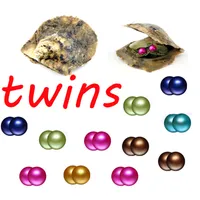 Round 6-7MM twins pearl 27color mixing in Akoya saltwater seawater oyster farm supply mussel shell DIY gift for luxury jewelry live show