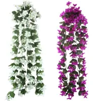 Artificial Flowers For Wedding Decoration Cheap Silk Artificial Flowers Home Garland Fake Hanging Plants Party Supplies 5pcs/Lot