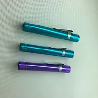 Bärbar penna fackla utomhus eller hem belysning aluminium legering mini LED ficklampa främjande presentbatteri ingår inte