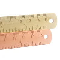 15 см латунь правитель 6 дюймов медь правитель толщина 0.06 дюймов супер прочный латунь правитель измерительный инструмент канцелярские математика геометрия лучший подарок