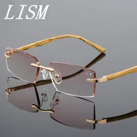 LIMS Kore Moda Gözlük Çerçeve Şeffaf Lens Optik Gözlük Kadın Erkek Için Ahşap Bambu Çerçeve
